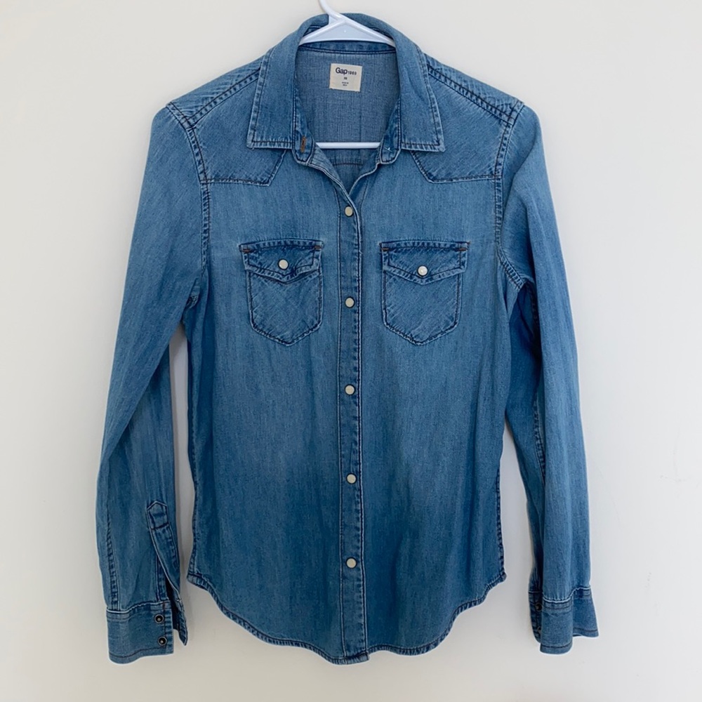 Denim Western Shirt - Size XS - Excellent Condition
